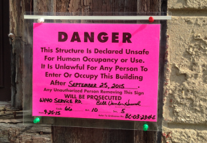 2015-09-25 Danger-No Occupancy sign by Bill VandenHeuvel