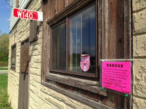Danger - No Occupancy sign by Bill VandenHeuvel at W140 Service Rd, Oneida, WI